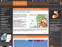 Tablet Screenshot of labelfox.com